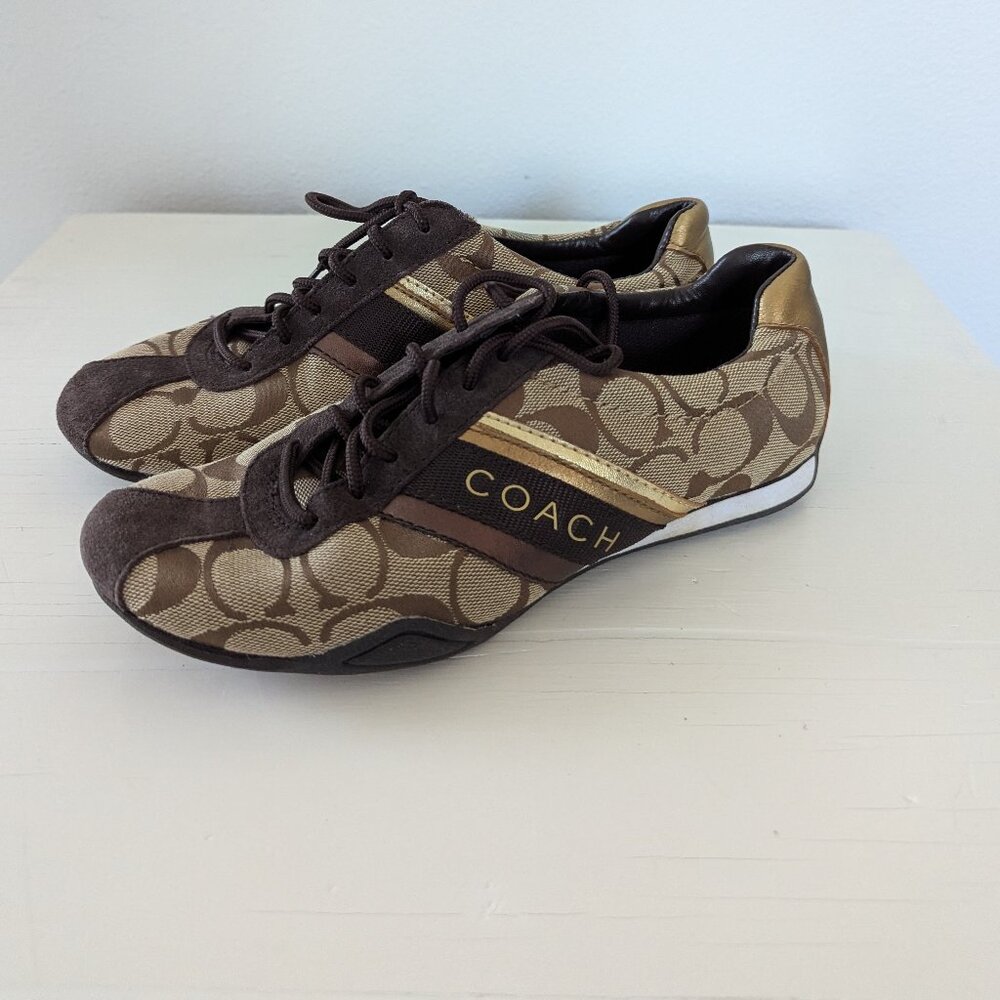 Coach Jayme Signature Logo Sneakers, 5.5 - Picture 2 of 5